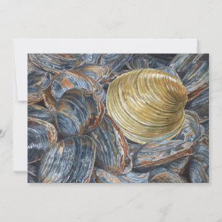 Clams and Quahog Art Postcard Einladung