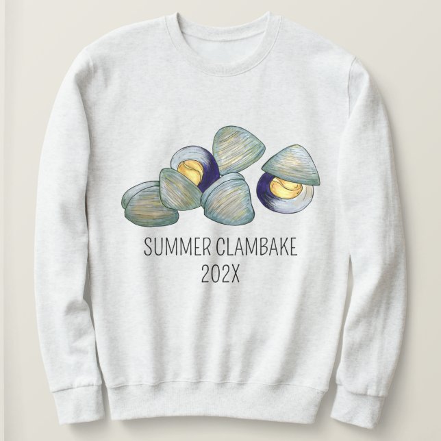 Clams Clambake Rhode Island New England Meeresfrüc Sweatshirt (Design vorne)