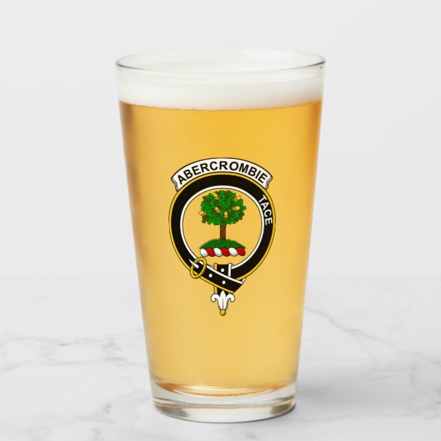 Clan Abercrombie (oder Abercromby) Bier Glass Glas (Vorne (Gefüllt))