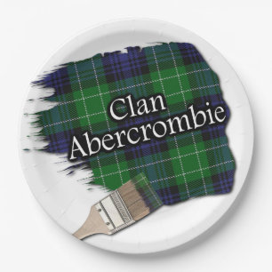 Clan Abercrombie Scottish Tartan Paint Brush Pappteller