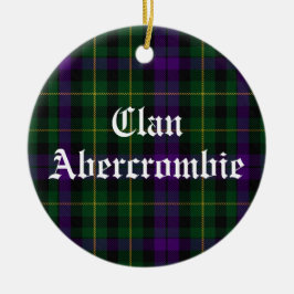 Clan Abercrombie Tartan Keramik Ornament