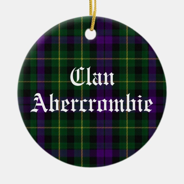 Clan Abercrombie Tartan Keramik Ornament (Vorne)
