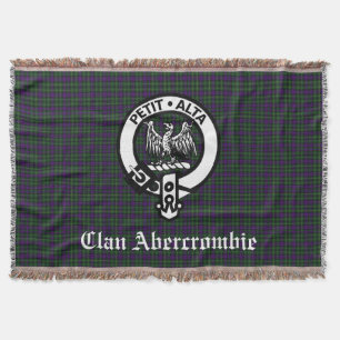 Clan Abercrombie-Wappenabzeichen & Tartan Decke