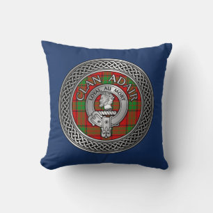 Clan Adair Wappen & Tartan Knot Kissen