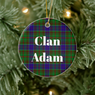 Clan Adam Hunting Tartan Keramik Ornament