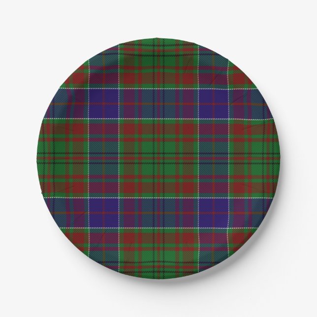 Clan Adams Tartan Pappteller (Vorderseite)