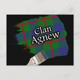 Clan Agnew Scottish Tartan Paint Brush Postkarte