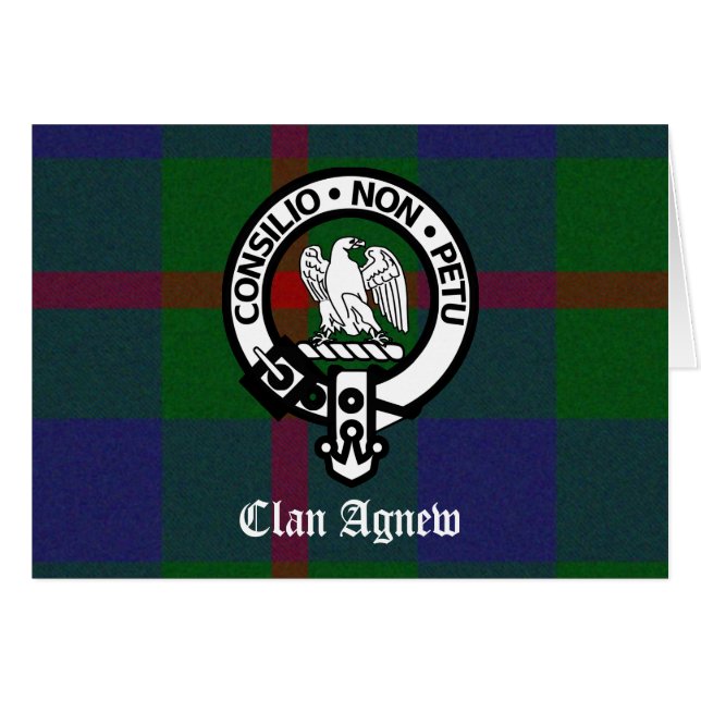 Clan Agnew Tartan Crest (Devant horizontal)
