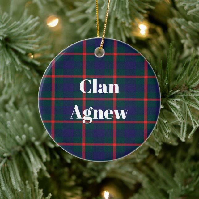 Clan Agnew Tartan Keramik Ornament (Baum)