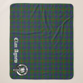 Clan Agnew Tartan und Wappen Abzeichen Sherpadecke