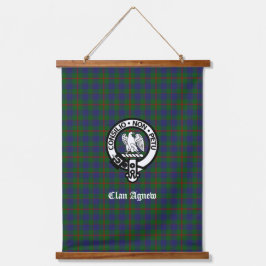 Clan Agnew Tartan Wappen benutzerdefinierbar Wandteppich Mit Holzrahmen