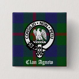 Clan Agnew Tartan Wappen Button