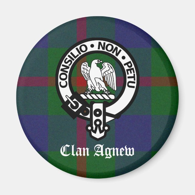 Clan Agnew Tartan Wappen Magnet (Vorne)