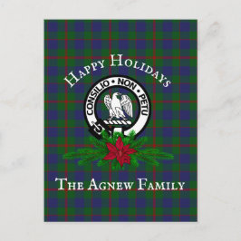 Clan Agnew Wappen & Tartan Postkarte