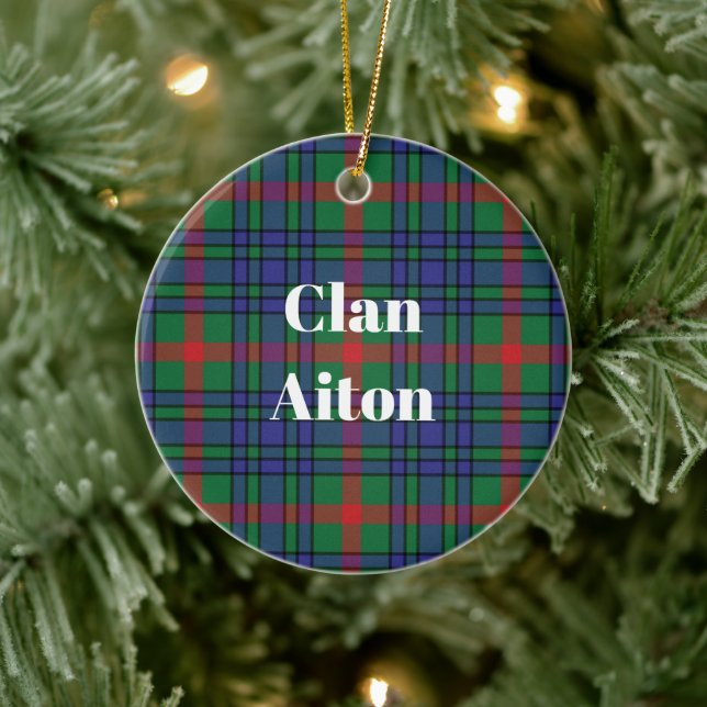 Clan Aiton Ancient Tartan Keramik Ornament (Baum)