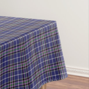 Clan-Alexandertartan-blaues und lila kariertes Tischdecke