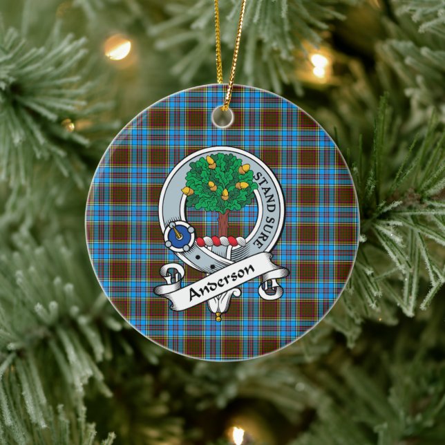Clan Anderson Abzeichen Tartan Kariert Keramik Ornament (Baum)