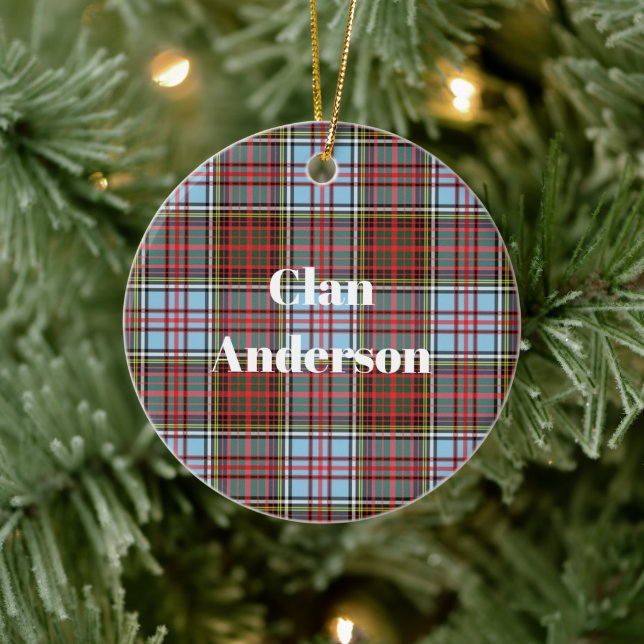 Clan Anderson Ancient Tartan Keramik Ornament (Baum)