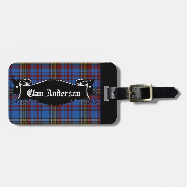 Clan Anderson Banner Gepäckanhänger (Vorderseite horizontal)