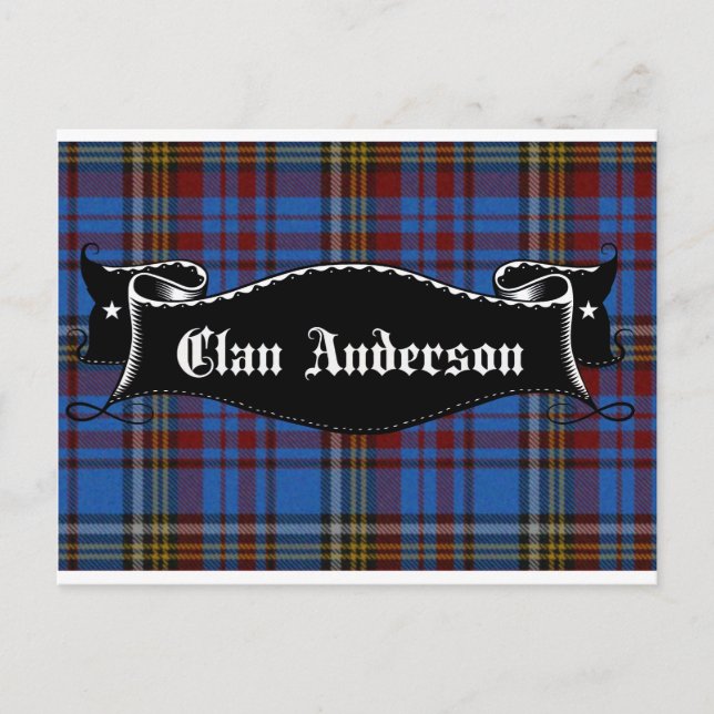 Clan Anderson Banner Postkarte (Vorderseite)