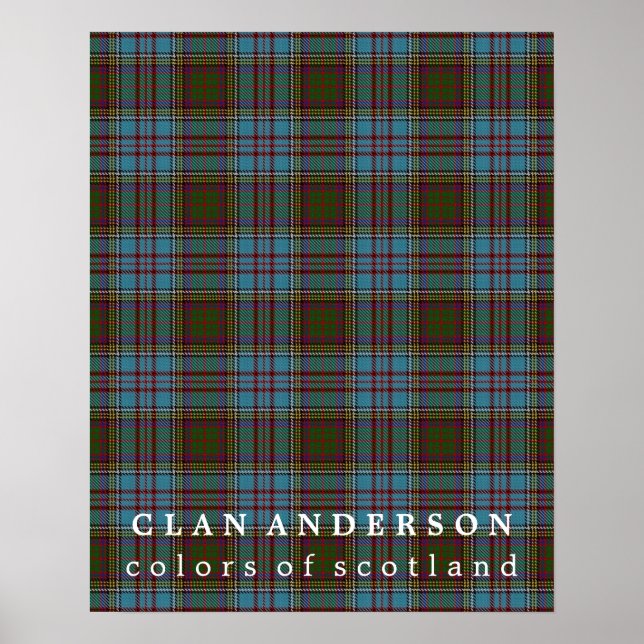 Clan Anderson Colors of Scotland Tartan Poster (Vorne)