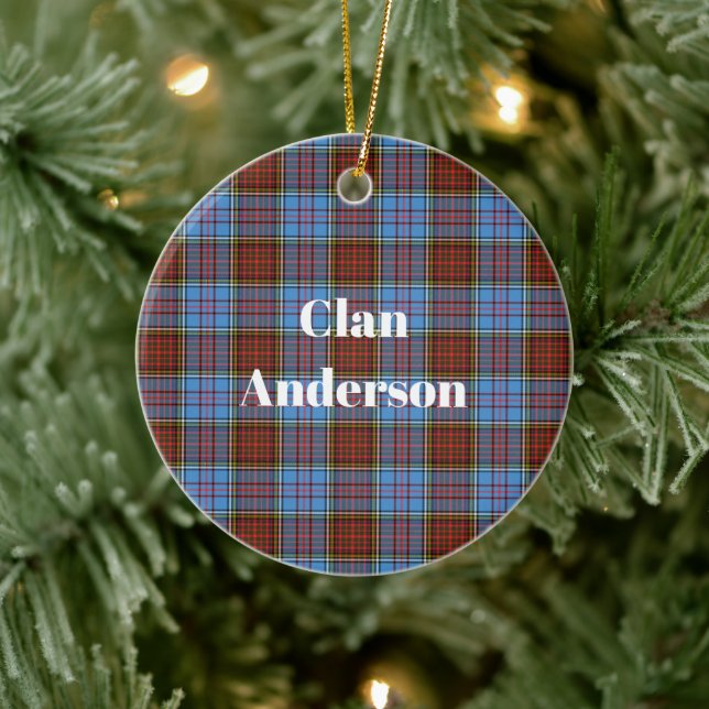 Clan Anderson Modern Tartan Keramik Ornament (Baum)
