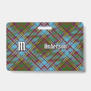 Clan Anderson Tartan Abzeichen Ausweis