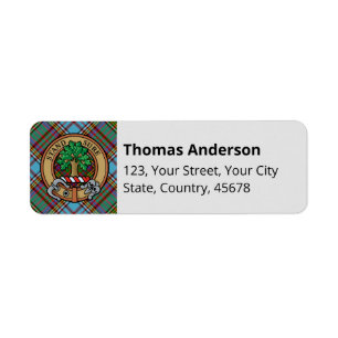 Clan Anderson Tartan Étiquette