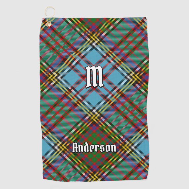 Clan Anderson Tartan Golf Towel Golfhandtuch (Vorderseite)