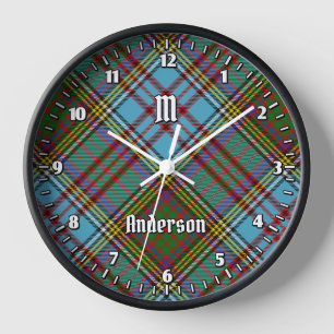 Clan Anderson Tartan Grande horloge
