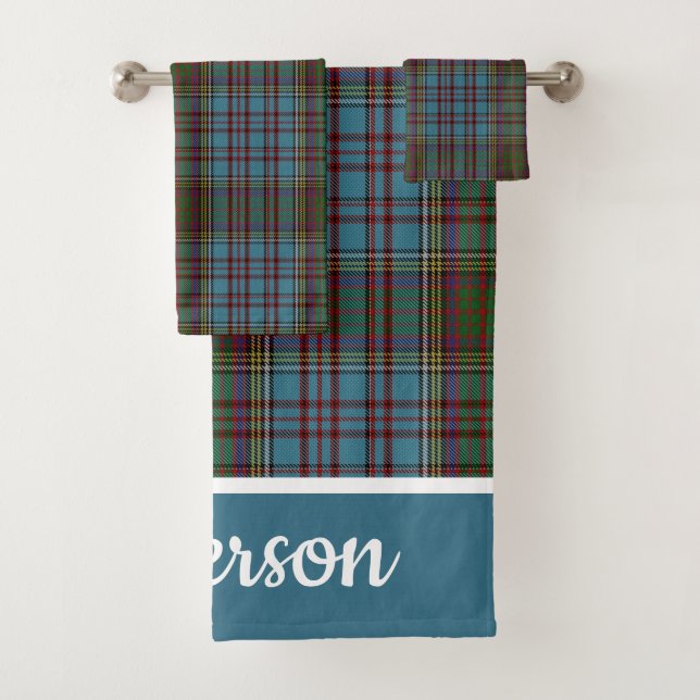 Clan Anderson Tartan Kariert Badhandtuch Set (Insitu)