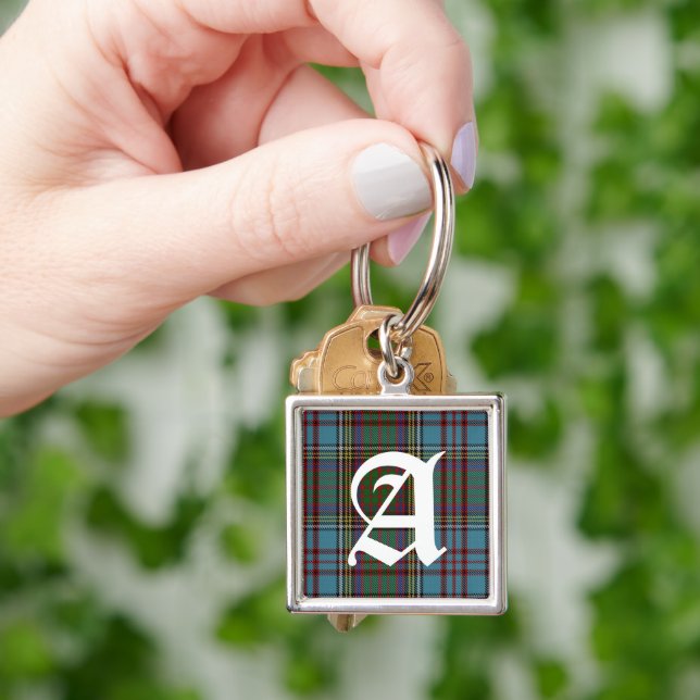 Clan Anderson Tartan Kariert Monogram Schlüsselanh Schlüsselanhänger (Hand)