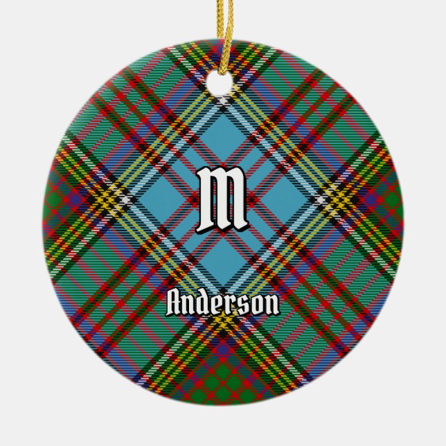 Clan Anderson Tartan Keramik Ornament (Vorne)