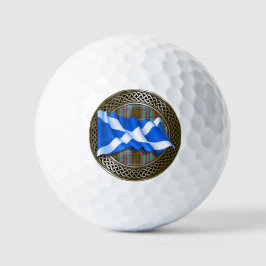 Clan Anderson Tartan Knot & Flag Golfball