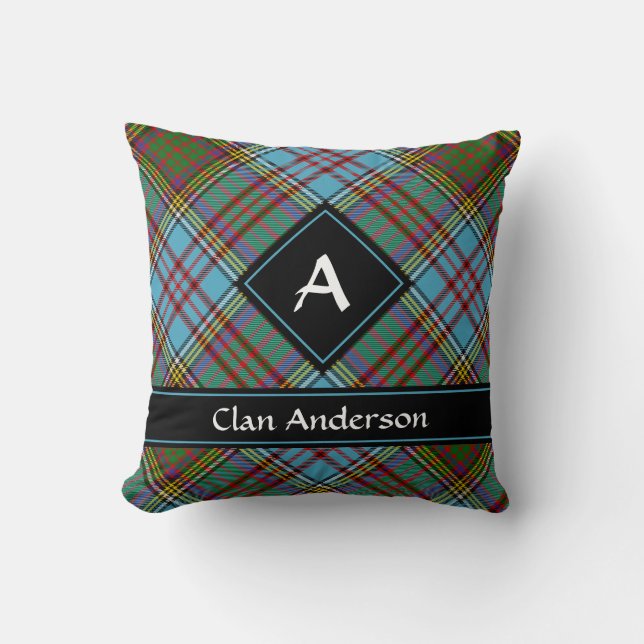 Clan Anderson Tartan Throw Pillow Kissen (Vorderseite)