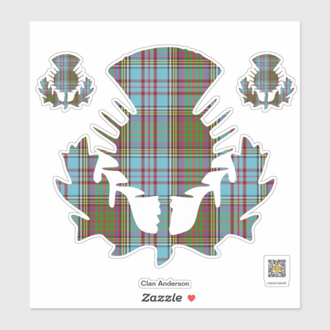 Clan Anderson Thistle Sticker (Blatt)