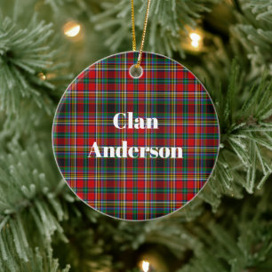 Clan Anderson von Arbrake Tartan Keramik Ornament