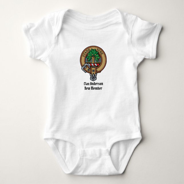 Clan Anderson Wappen Baby Bodysuit Baby Strampler (Vorderseite)