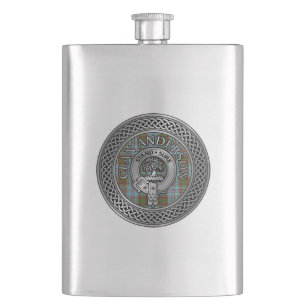 Clan Anderson Wappen & Tartan Knot Flachmann