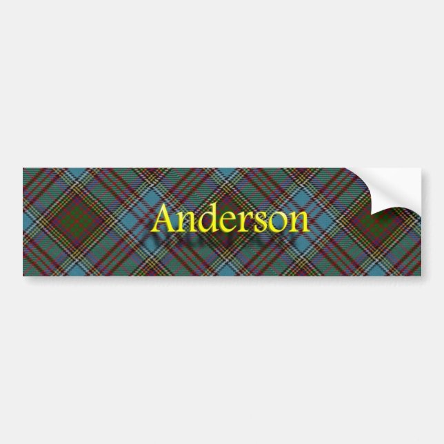 Clan-AndersonScottishTartan Autoaufkleber (Vorne)