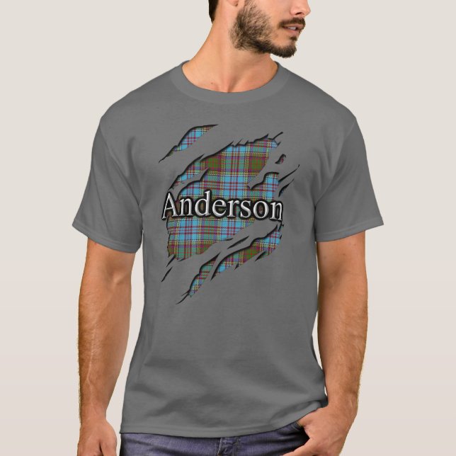 Clan-Andersontartan-Geist T-Shirt (Vorderseite)