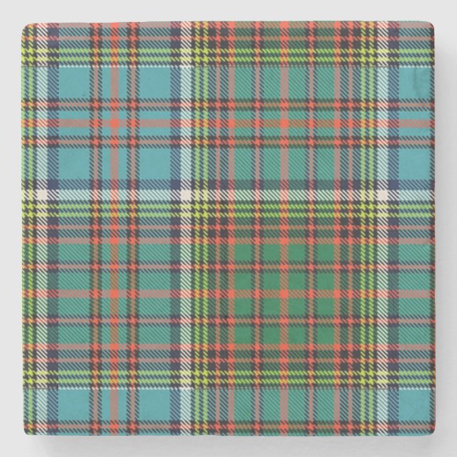 Clan-Andersontartan-karierter SteinUntersetzer (Vorderseite)