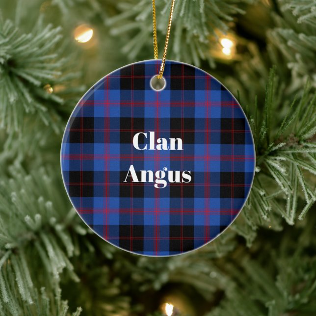 Clan Angus Modern Tartan Keramik Ornament (Baum)