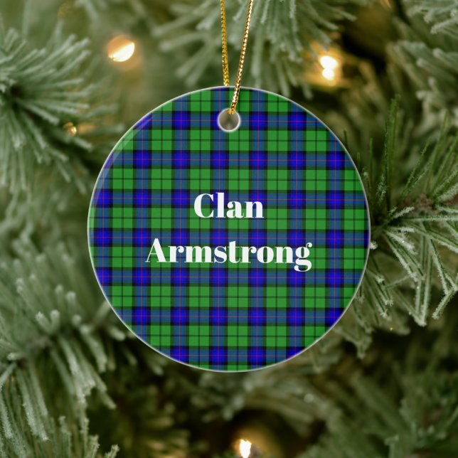 Clan Armstrong Tartan Keramik Ornament (Baum)