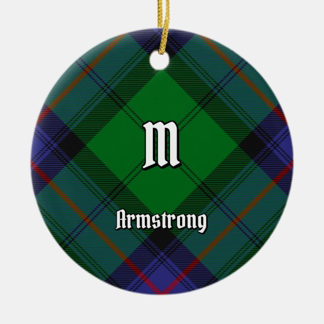 Clan Armstrong Tartan Keramik Ornament (Vorne)