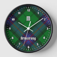 Clan Armstrong Tartan Large Clock