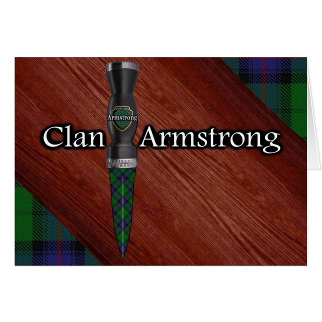 Clan Armstrong Tartan Sgian Dubh Blade (Devant horizontal)