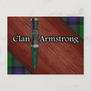 Clan Armstrong Tartan Sgian Dubh Blade Postkarte