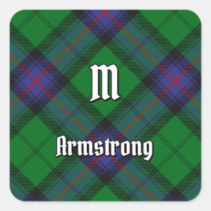 Clan Armstrong Tartan Square Sticker