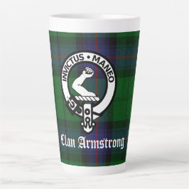 Clan Armstrong Tartan & Wappen Abzeichen Milchtasse